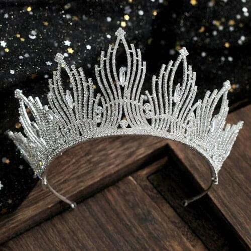 Rhinestone Princess Crown for Bride Wedding Tiaras and Crowns Headpieces Brides Jewelry Wedding Diadem Hair Accessories ML907