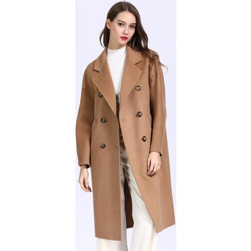 Womens Jackets And Coats 2019 Women Work Solid Vintage Winter Office Long Sleeve Button Woolen Jacket Coat Feminine Coat AA5132