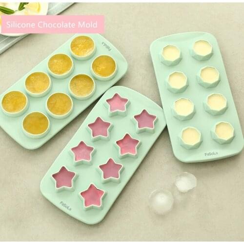 1PCS Silicone Chocolate Mold 3 Shapes Chocolate baking Tools Non-stick Silicone cake mold Jelly and Candy Mold 3D mold DIY Best