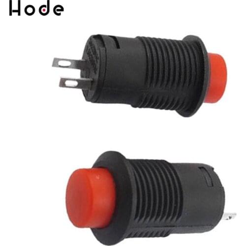 10PCS 2 Pin SPST NO Red Momentary Round Cap Push Button Switch AC 250V/1.5A 125V/3A