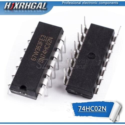 10pcs 74HC02N DIP14 74HC02 DIP SN74HC02N 7402