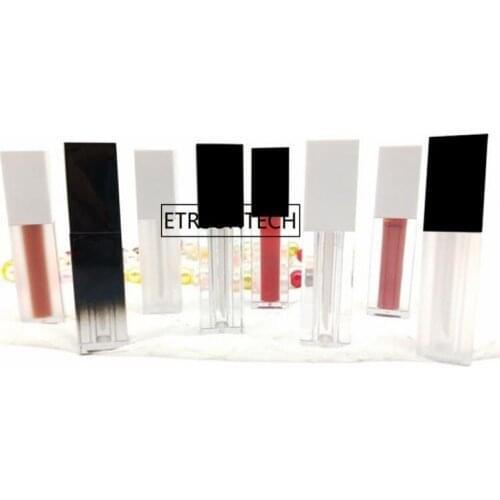 100pcs 5ml Square Empty Lip Gloss Tube Containers DIY Make Up Tool Cosmetic Frosted Transparent Lip Balm Refillable Bottle F3344