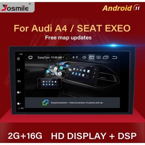 2 Din Android 11 Car Multimedia PlayerFor Audi A4 B6 B7 S4 B7 B6 RS4 B7 SEAT Exeo 2002-2008 Radio GPS NavigationHead unit Audio