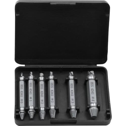 6pcs Damaged Screw Extractor Speed Out Drill Bits Tool Set Broken Bolt Remover Tools For Reparing