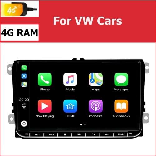 4G Ram+64G Rom/Wifi 2Din Car Radio Stereo Audio Tablet Android 10 Gps Video Player USB Carplay For Vw Touran/Volkswagen Tiguan
