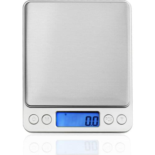 2000g/0.1g Digital Kitchen Scale Cooking Measure Tools Stainless Steel Electronic Weight LCD Bench Food Jewelry Weight Scale