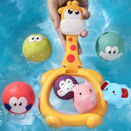 Bathroom Fishing Dear Kids Bath Toys Animals Ball Shooting Set Toddler Boy Appease Interaction Educational Water Toy