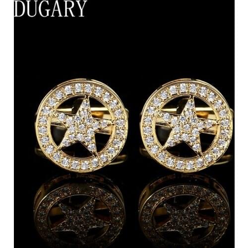 DUGARY Luxury shirt cufflinks for mens Brand cuff buttons cuff links gemelos High Quality crystal wedding abotoaduras Jewelry