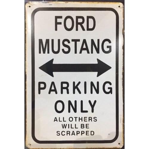 Ford Parking Only Tin Sign Vintage Car Metal Sign for Garage Pub Studio Home Workshop Decoration Tin Sign Wall Art