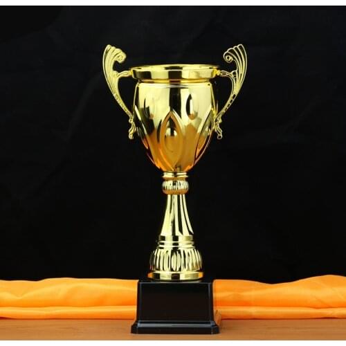 HB2064 Free Customize Plastic Trophy Gold-plated Souvenir Cr Awards Cup Student Match Company Reward Ceremony Home Dec