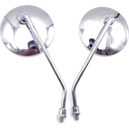 Chrome Motorcycle Rearview Mirrors Round Side Mirrors Scooter Accessories FOR piaggio SR 150ie S 150 IE LX 150IE honda dio dax