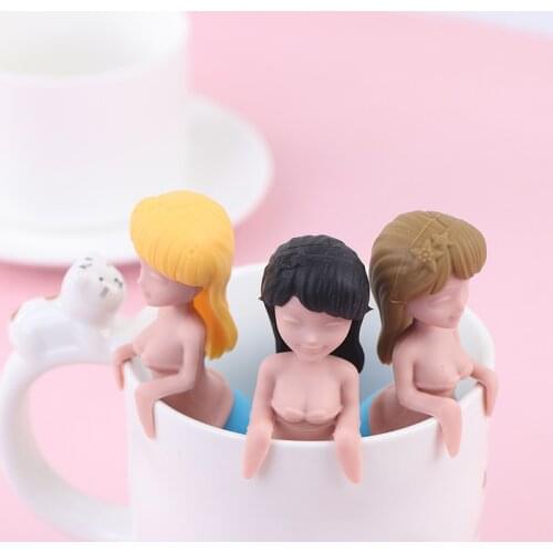 Reusable Mermaid Tea Infuser Silicone Strainer Filter Teapot Infusers Teaspoon Tea Leaf Herbal Tool Christmas Decoration
