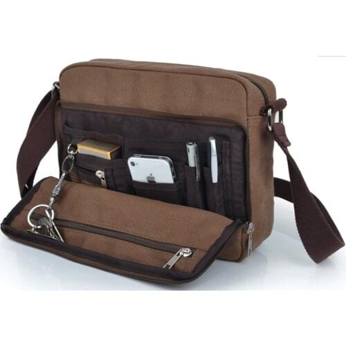 Mens Casual Canvas Bag Men Messenger Bag Man Business Corssbody Bag For Men Shoulder small sling School Bag mens bolsos