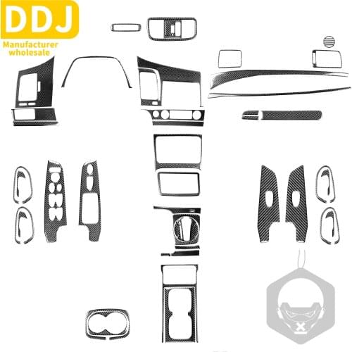 For Honda Civic 8 8th Gen 2006-2011 Car Stickers Steering Center Control Gear Panel Door Handle Cover Trim Carbon Fiber Interior