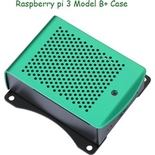 Latest Raspberry Pi 3 Model B+(plus) Aluminum Case Metal Enclosure Green Box Shell Compatible with RPI 3 Model B+ and RPI 3