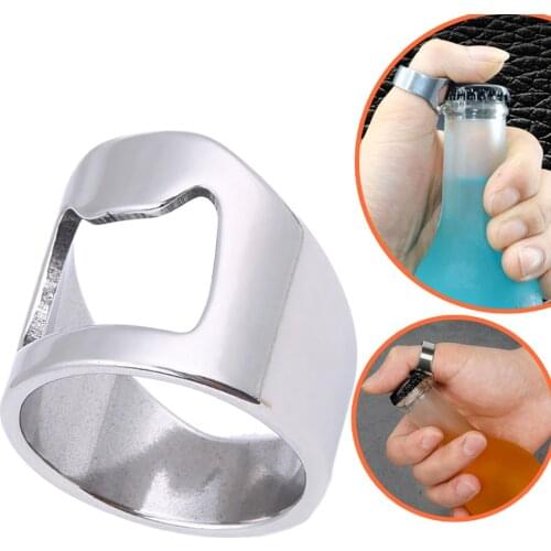 Stainless Steel Bottle Opener Ring Super Cool New Novelty Gift Fathers Day Idea