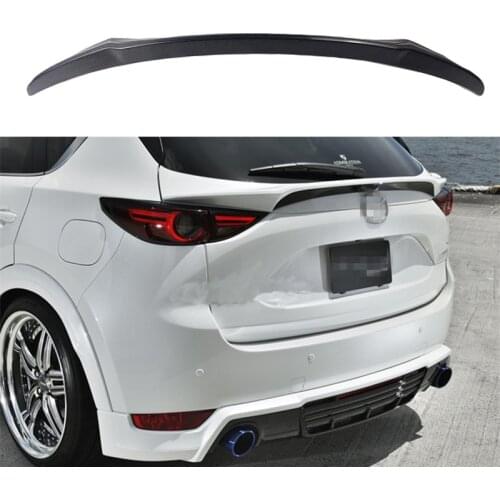 Fit for Mazda CX-5 2017 2018 2019 FRP material carbon fiber Trunk Lip Wing White Spoiler Car Styling Rear Middle Spoiler wing