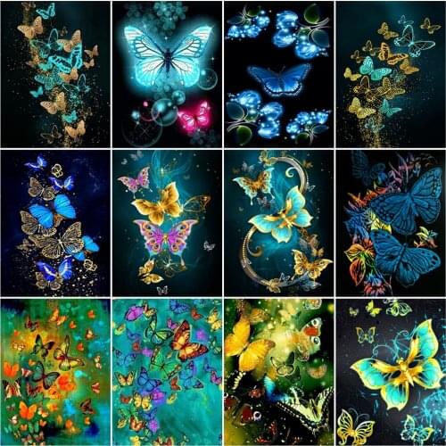 Full Square/Round 5D Diy Diamond Painting Butterfly Diamond Embroidery Cross Stitch Animal Mosaic Handmade Gift Home Decoration