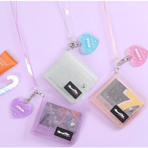 Transparent Coin Purse Women Wallet Laser PVC Card Clear Short Purse Mini Money Wallet Card Holder Female Mini Zipper Wallets