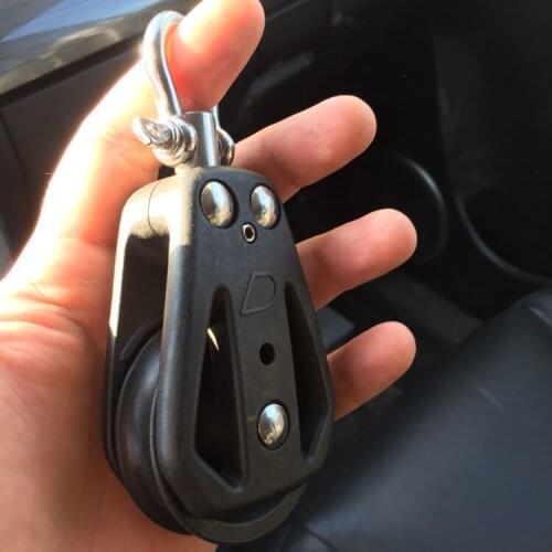 2PCS Port Sail Pulley Plastic Pulley Sailing Rope Special Pulley U Groove Pulley Bearing U Groove Wheels JF1846