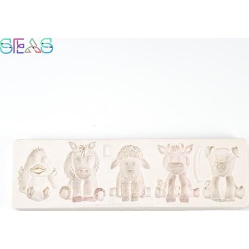 Chocolate Ice Mold Silicone Molds For Baking Cake Decorating Tools Ducks Cows Sheep Horses Dogs Mold For Soap DIY Molds