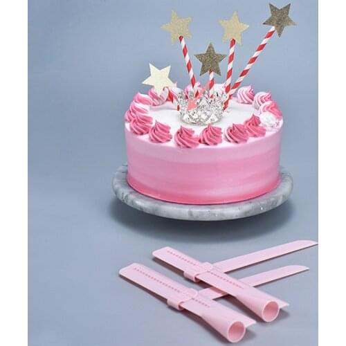 Cake Screed Adjustable Height Scraper Edge Smoother DIY Cake Decoration Accessories Level Rotating Cake Scraper