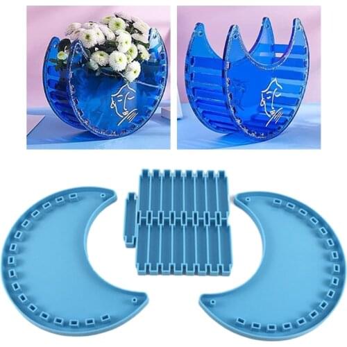 Moon Style Handbag Epoxy Resin Mold Tote Bag Silicone Mould DIY Crafts Flower Plant Pot Ornaments Decorations Casting Tools