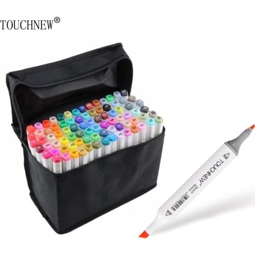 TOUCHNEW 20/24Colors Skin Tone Marker Blue Set Sketch Markers Pen For Drawing Portrait Animation Blue color sea Art Supplies