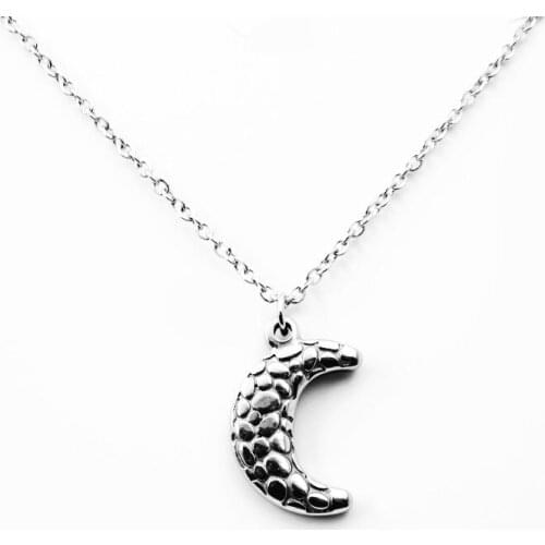 URKAY Jewelry Beauty Stainless Steel Moon Pendant Necklace For Women & Man