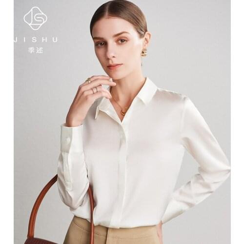 Silk Shirt for Women Temperament Long Sleeve Mulberry Silk Shirt 2021 New Spring and Autumn Loose Design Professional Top