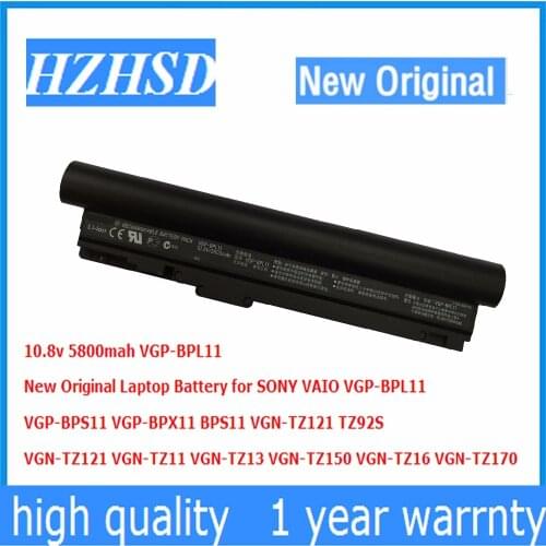 10.8v 5800mah New Original VGP-BPL11 Laptop Battery for SONY VAIO VGP-BPS11 VGP-BPX11 BPS11 VGN-TZ121 TZ92S VGN-TZ11 VGN-TZ13