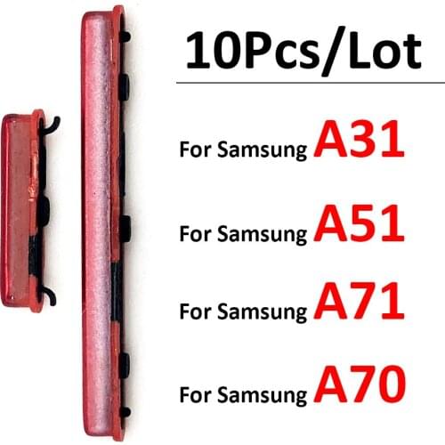 10Pcs/Lot, Power Volume Side Button Key For Samsung A31 A315F A51 A515F A70 A705F A71 A715F Replacement Parts