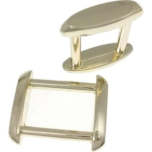 10 pieces Leathe Hardware Accessories Bags Thick I-Shaped Buttons Square Buckles Metal Zinc Alloy