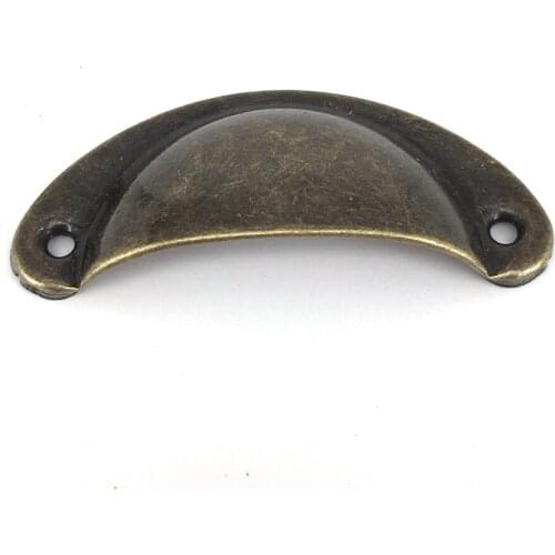 10PCS Vintage Brass Bin Pull Shell Handle Cabinet Drawer Pulls Kitchen Cupboard Door Knobs Ancient Furniture Hardware