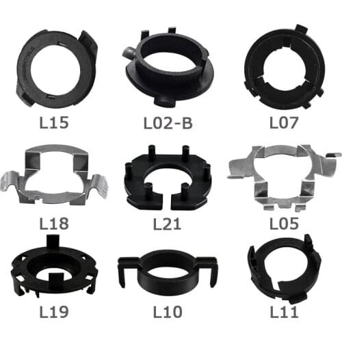 Bullvision 2PCS H7 LED Bulbs Adapters H4 H11 H8 H9 9005 9006 HB3 Headlamp Sockets Base Clip Retainer Headlight Adapter 2 Piece