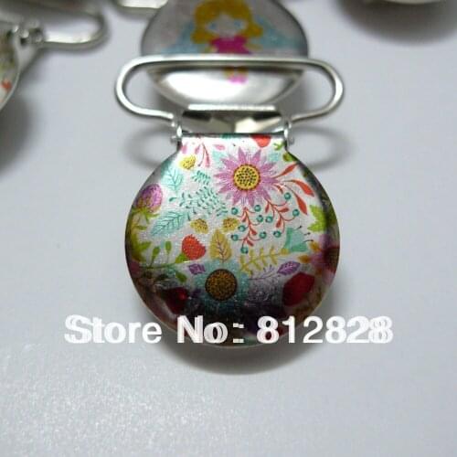 25pcs Enamel Splendid Floral Mitten Clips