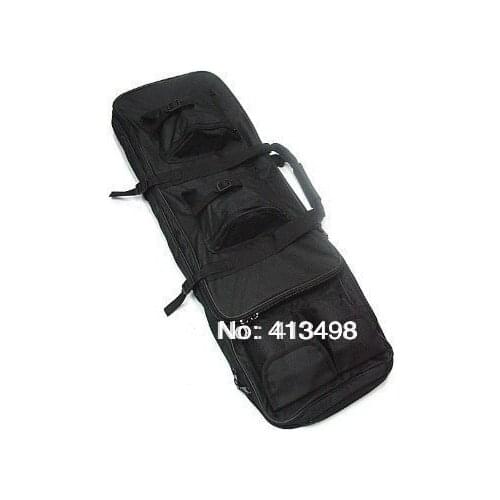 33" Dual Tactical Rifle Carrying Case Gun Bag Pouch BK free ship