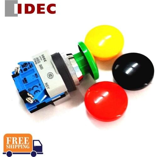 5PCS IDEC SWITCH ABS 300 ABS310N ABS311N ABS301N G R B Y 1NO 1NO Self-reset button SWITCH ABS311NG ABS301NG