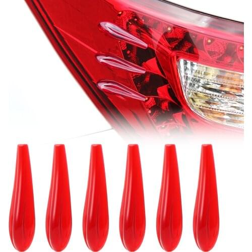 6 Piece/Set Car Tail Light Sticker Airflow Sticker Anti Collision Car Spoiler Acrylic Bumper Decor Strip Car-styling