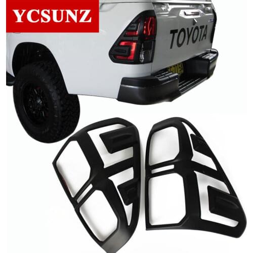 ABS Matte Black Car Accessories Tail Lights Cover For Toyota Hilux SR5 Revo Rocco 2016 2017 2018 2019