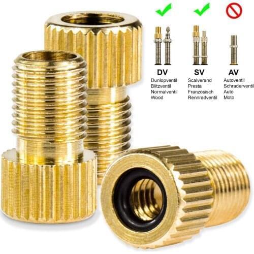 Bicycle Valve Adapter DV & SV (Dunlop & French Valve) to AV (Car Valve) With Rin MTB Bike Accessorie аксессуары для велосида