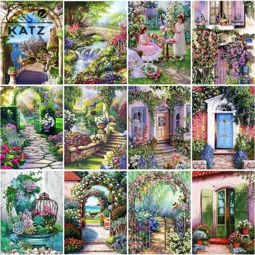 Diamond Painting Fairy Tale Garden Embroidery Crossing Diy European Style Beautiful Landscape Mosaic Art Cross Stitch Home Decor
