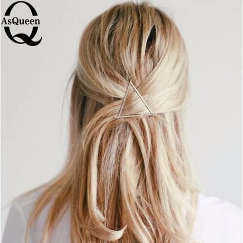 ASQUEEN Q New Fashion Hairwear Gold Color Triangle Gift For Women Girl