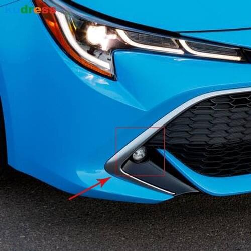 For Toyota Corolla 2019 2020 Hatchback Exterior Accessories ABS Chrome Front Head Fog lamp light Cover Trim Frame Garnish Bezel