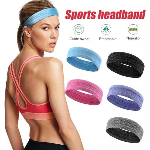 Breathable Yoga Hair Ribbon Sweatband Gym Fitness Sports Headbands Footaball Yoga Socer Running Hair Elastic Band for Women Men