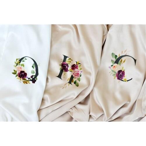 Personalize floral lace bride robe satin robe women bridal pajamas wedding bridesmaid gift mother sister of the bride groom robe