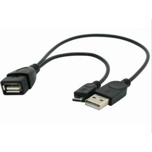 Micro USB OTG Cable Male + EXTRA Power To Female usb For smartphone tablet connect to External Hard Drive Disk USB drive