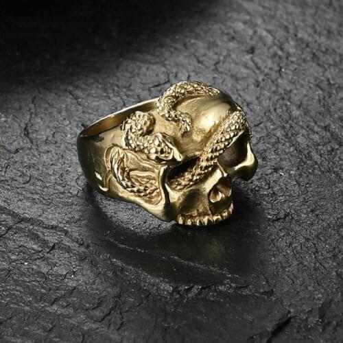 Hiphop Viper Skull Ring Ring