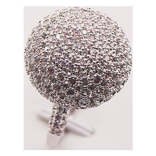 Huge White Crystal Zircon 925 Sterling Silver Woman Ring Size 7 8 9 10 F583 Fashion Wholesale Jewelry Free Shipping