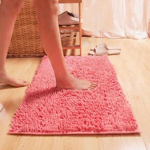 Microfiber Chenille Bath Mat Water Absorb Anti Slip Bathroom Rug Carpet for Living Room Floor Mat for Kids christmas rug